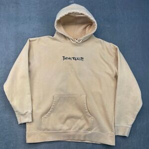 Facing Reality Independent Trading Co Mens XXL Graphic Heavy Hoodie Tan Faded
